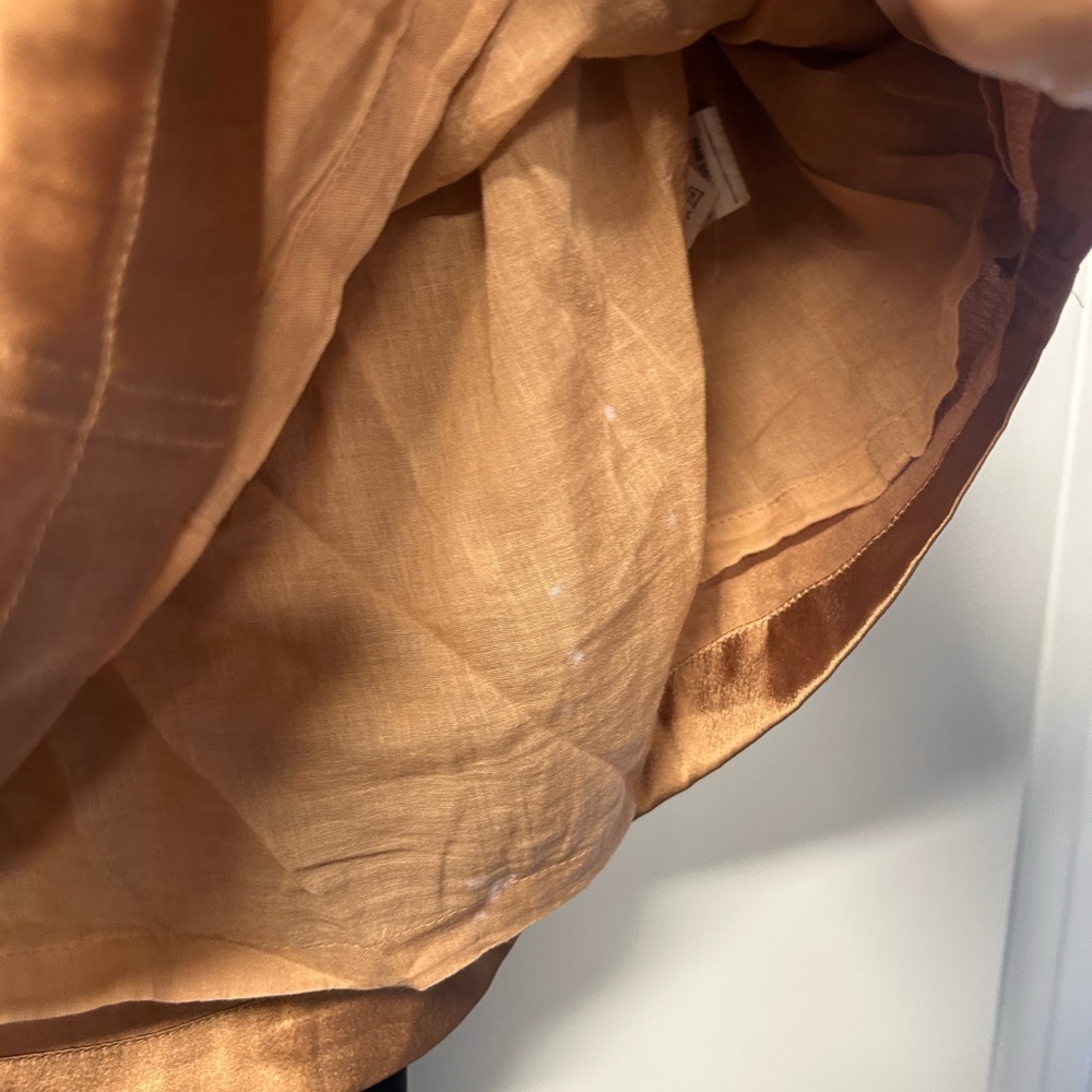 Anthropologie Love The Label Gold Cargo Satin Skirt - Picture 10 of 12